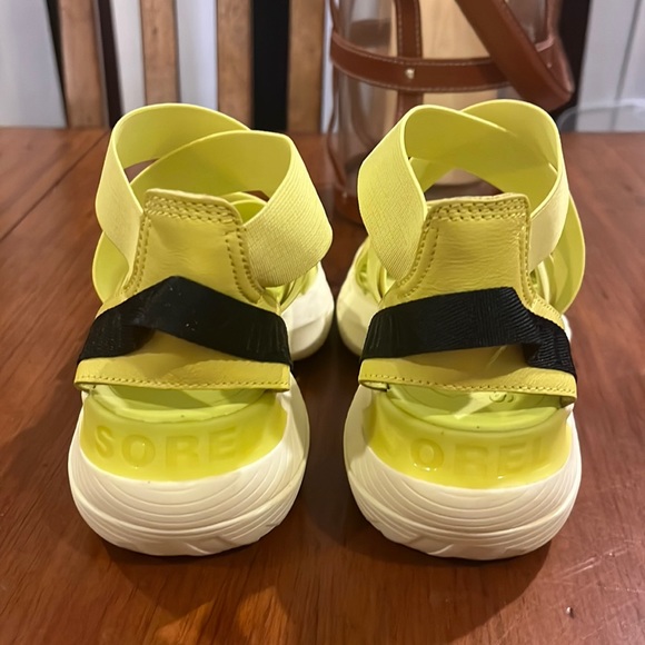 Sorel Explorer Blitz Multi Strap Sandals Shoes New Yellow Black Women’s sizes - Picture 7 of 13